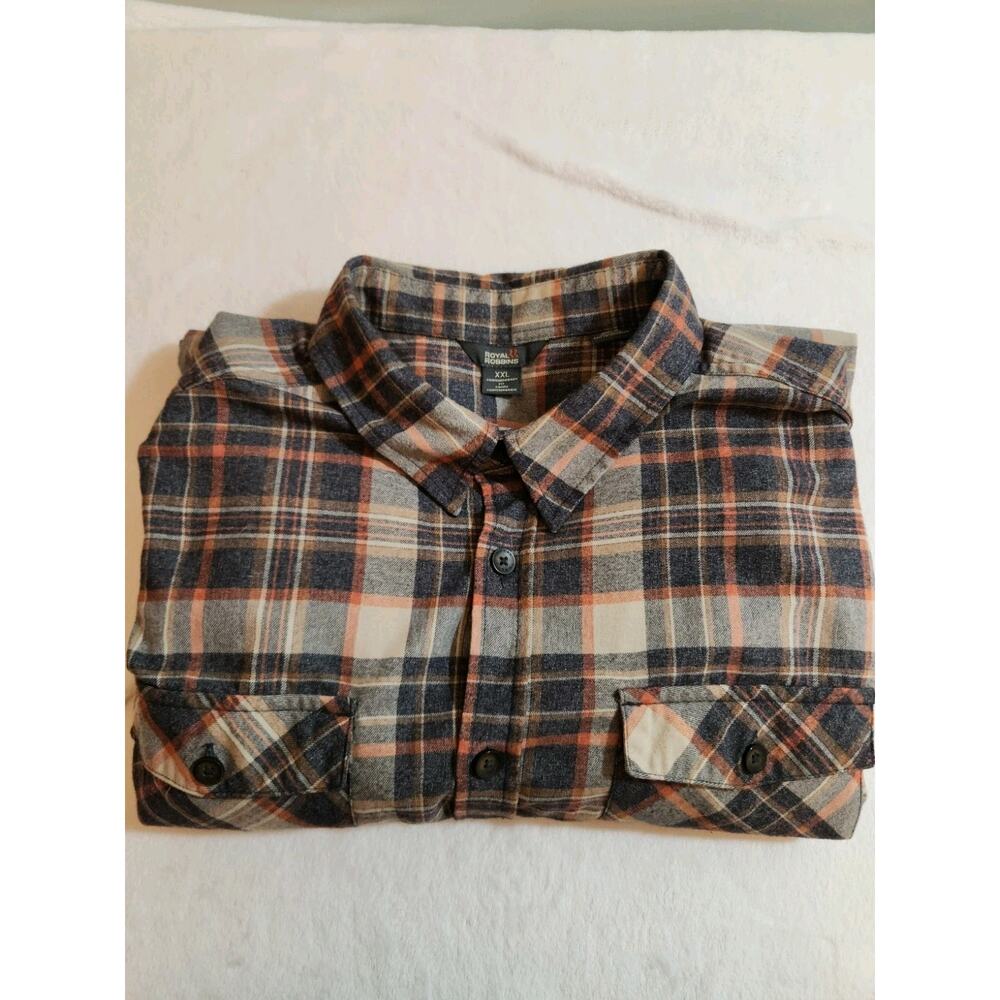 Royal Robbins Shirt Mens 2XL XXL Brown Plaid Contemporary Long Sleeve Gorpcore